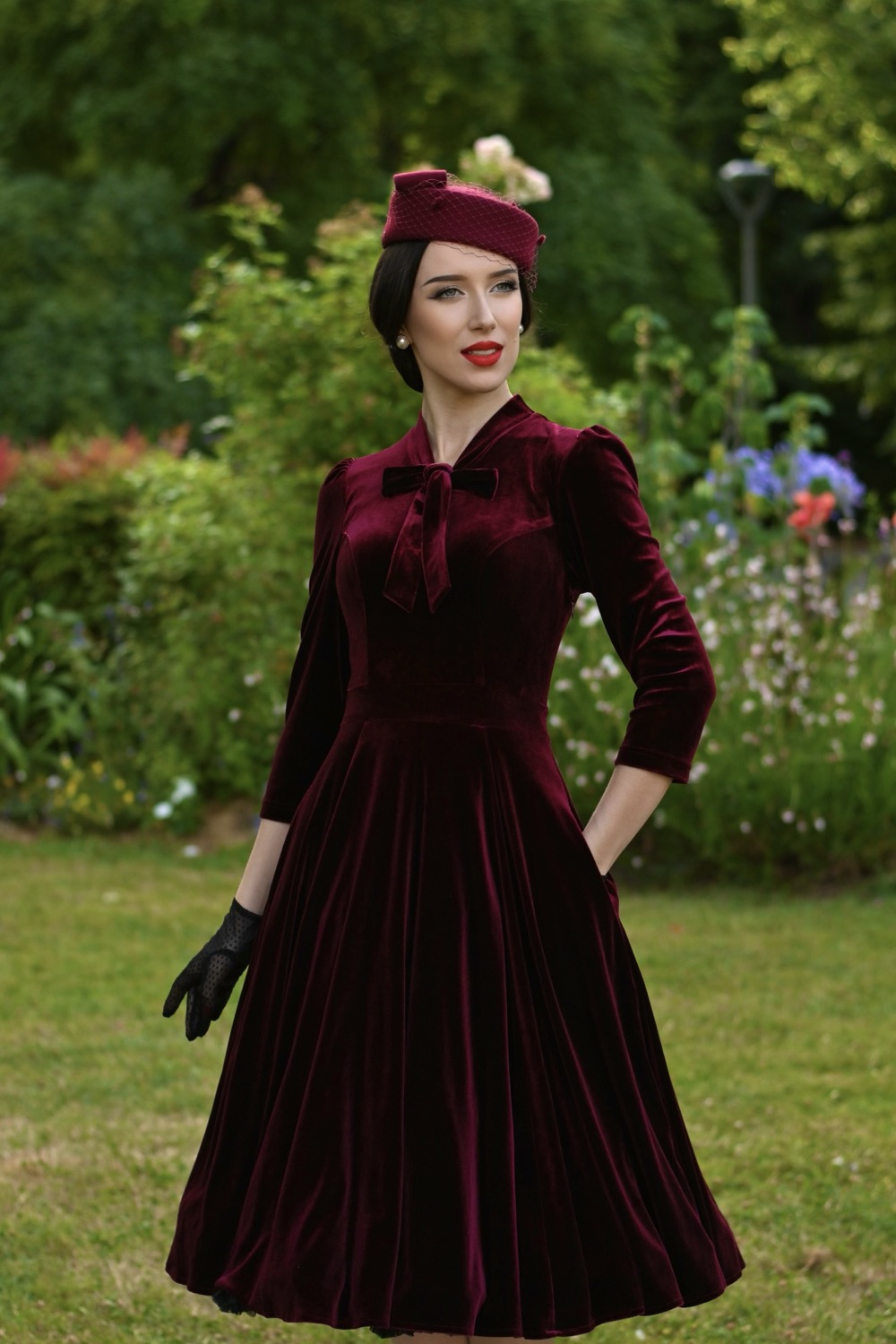 Sylvie Velvet Swing Dress